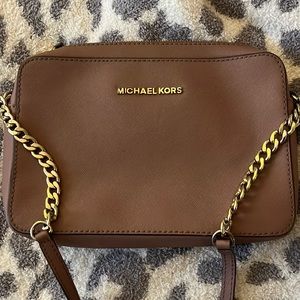 Tan/Purplish Michael Kors Crossbody